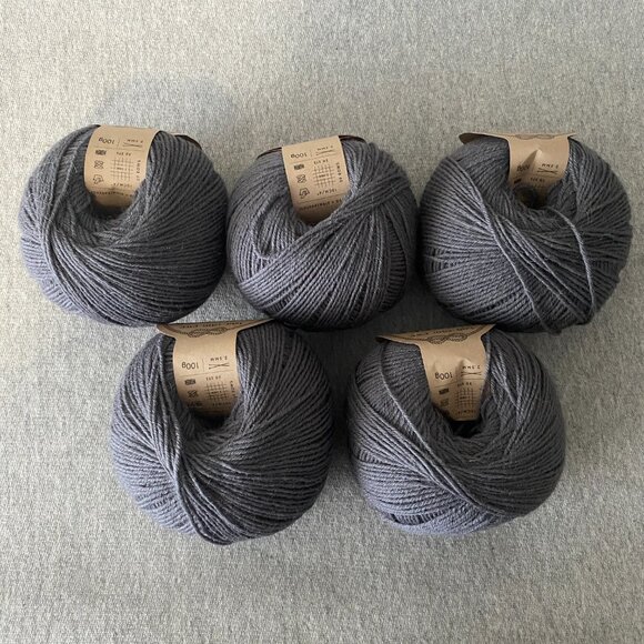 NWT Baa Ram Ewe Skipper 5ply Guernsey Colour Rockall Grey Lot of 5 - Picture 7 of 16